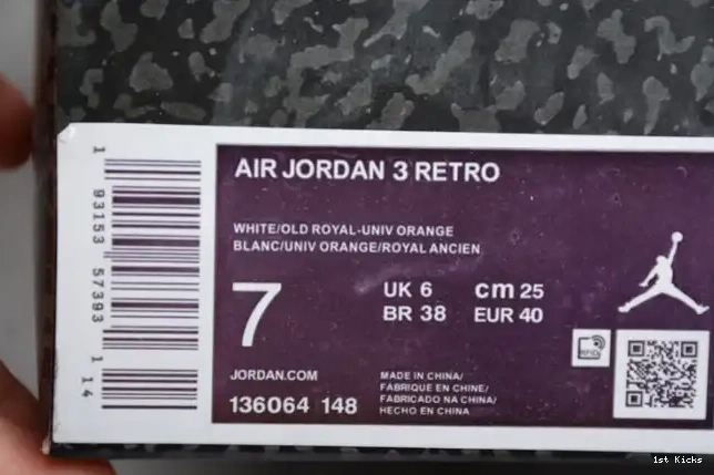 1st Kicks 136064-148 Retro Jordan Rivals' Air 'Knicks 3 0607